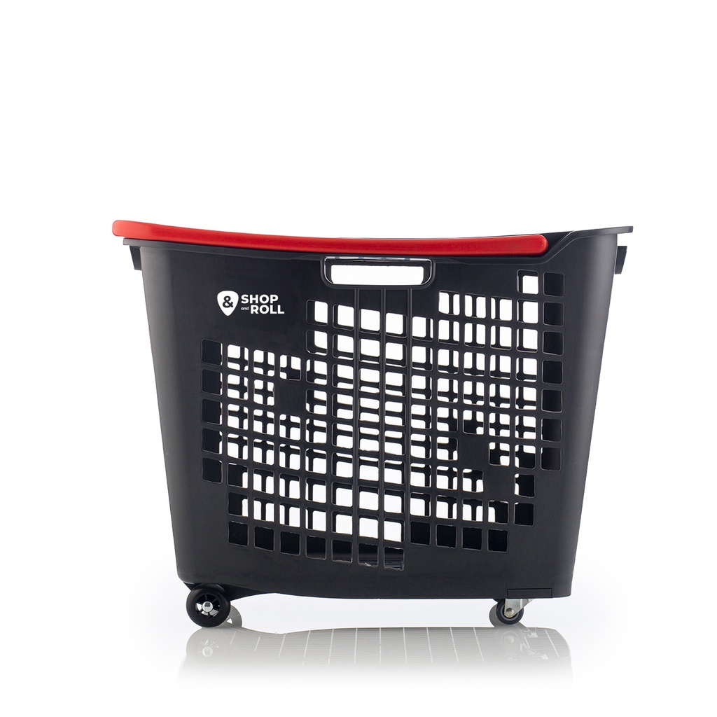 ShopRoll 55L Wheeled Basket in Antrachite (RED)